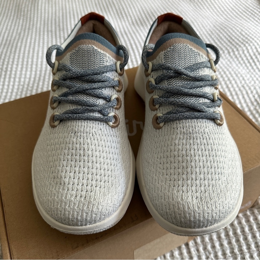 Allbirds Women's Tree Dasher 2 - Blizzard/Rustic Cobalt - Picture 4 of 12